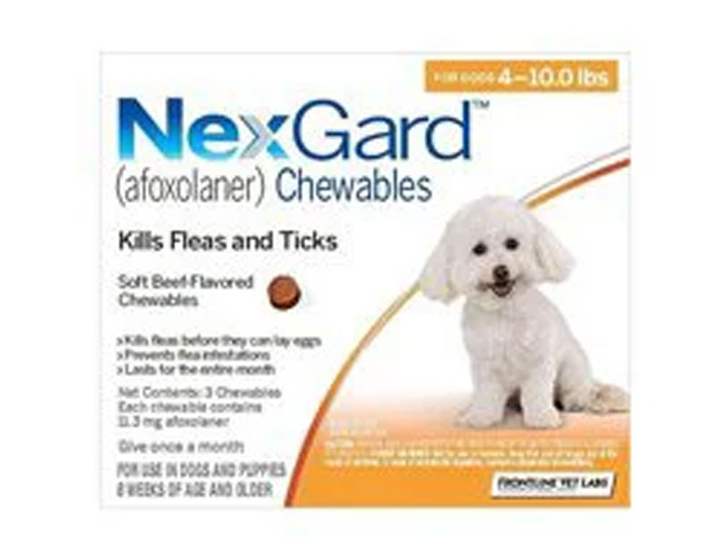 Nexgard Chewables For Small Dogs 4-10lbs (Orange) 11mg