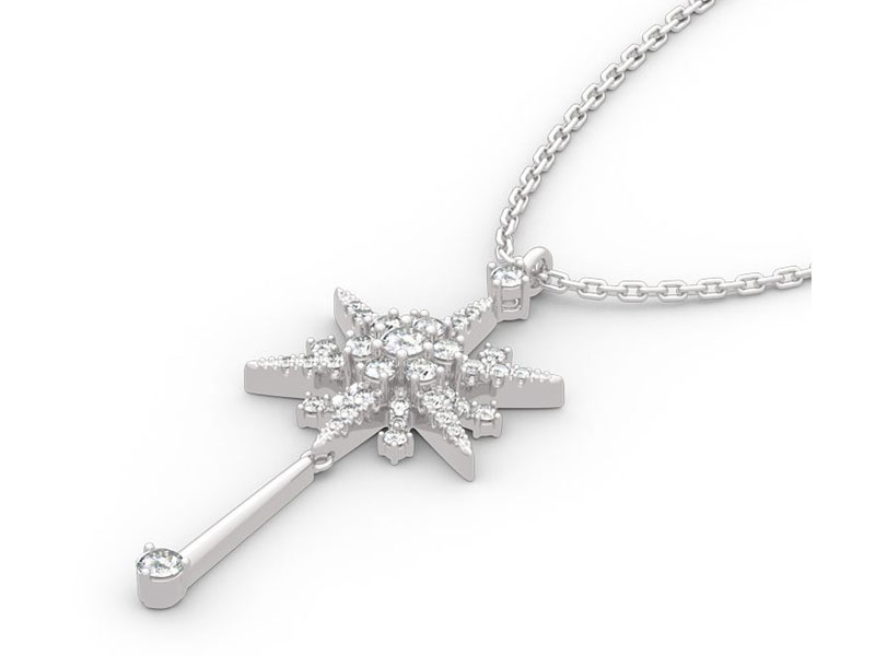 Women's Jeulia Fairy Magic North Star Sterling Silver Necklace