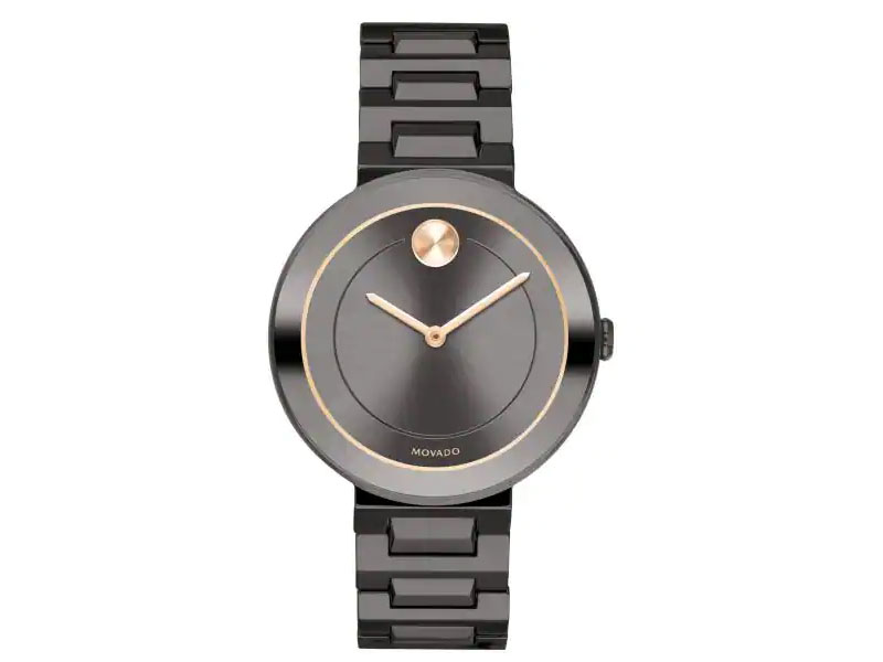 Ladies' Mid-Size Movado BOLD Gunmetal Stainless Steel Watch 3600500