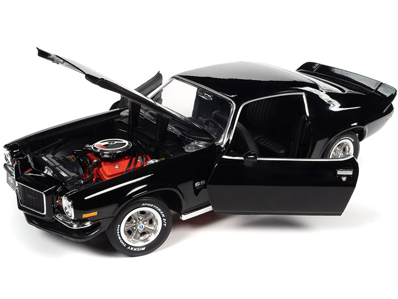 1971 Chevrolet Camaro RS/SS Tuxedo Black Model Car By Autoworld