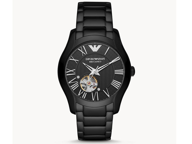 Emporio Armani Automatic Black Stainless Steel Watch For Men