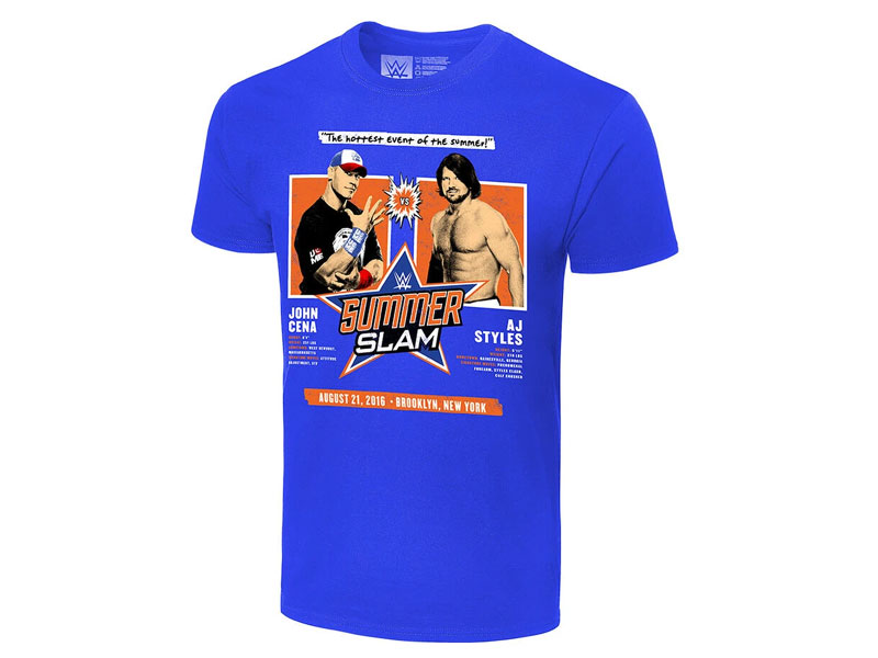 Men's SummerSlam 2016 John Cena vs. AJ Styles Matchup T-Shirt