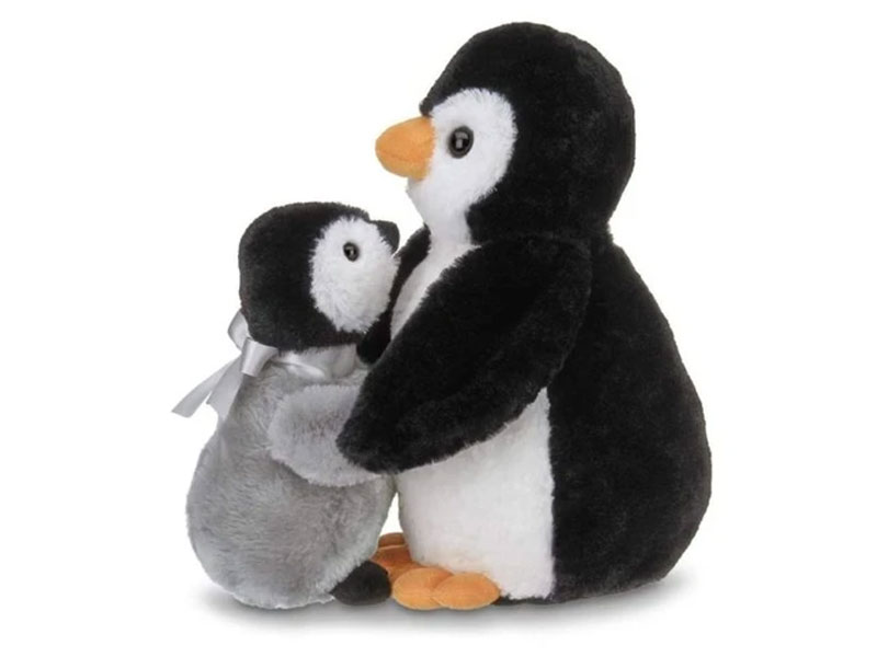Wiggles & Wobbles Plush Stuffed Penguin With Baby