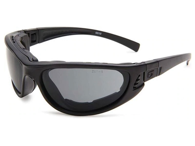 Bobster Echo Ballistic Safety Glasses With Black Frame and Clear Smoke Lenses