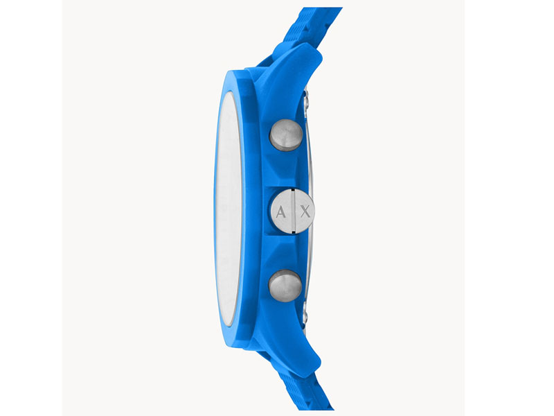 Armani Exchange Chronograph Blue Silicone Watch