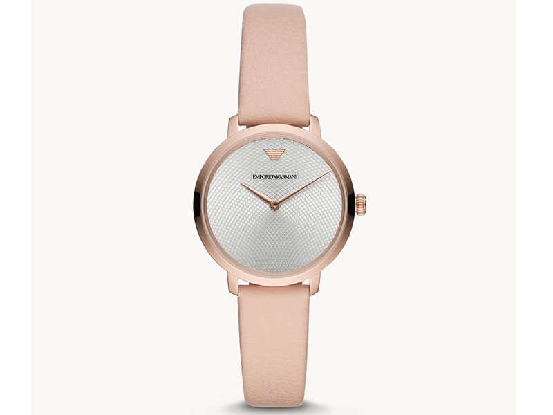 Emporio Armani Women's Two-Hand Nude Leather Watch