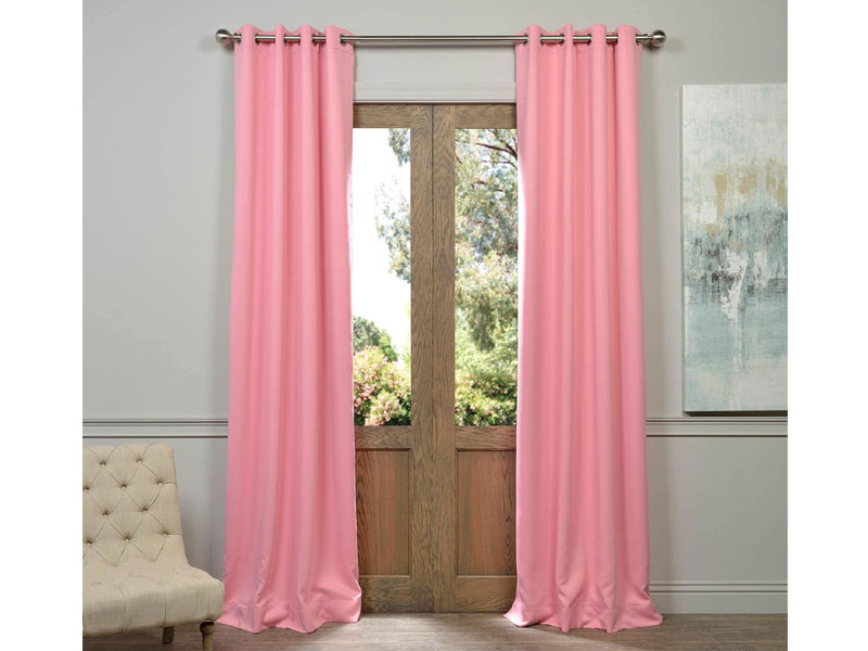 Precious Pink Grommet Blackout Room Darkening Curtain