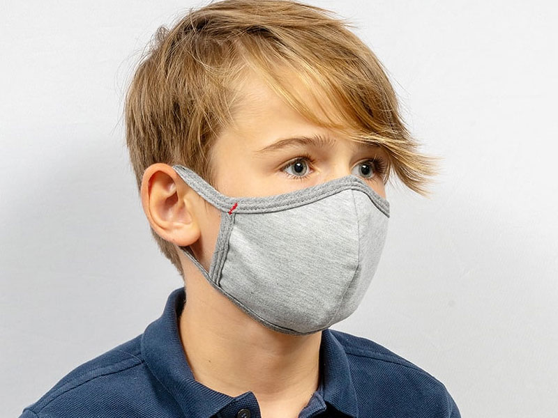 Marc Nelson Reusable Small/Youth Face Mask w/ Ear Loops Cotton Gray