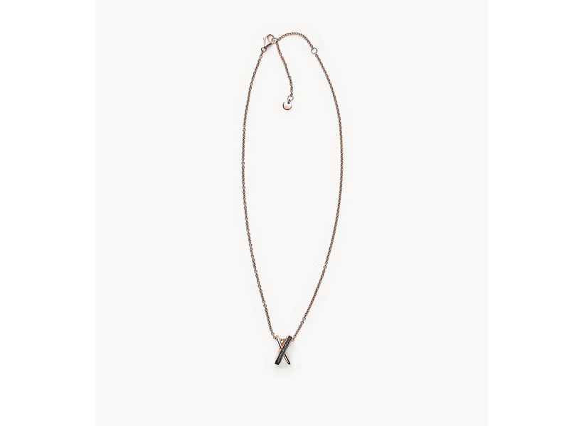 Skagen Denmark Merete Black Brilliant Mesh Necklace For Women