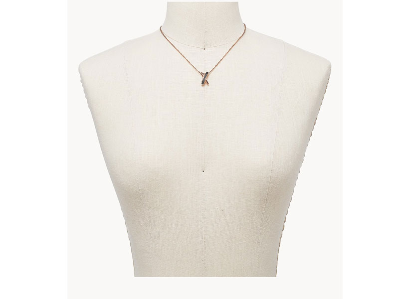 Skagen Denmark Merete Black Brilliant Mesh Necklace For Women