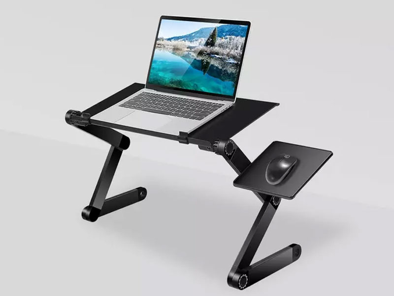 iMounTEK Adjustable And Foldable Laptop Table with Detachable Mouse Board