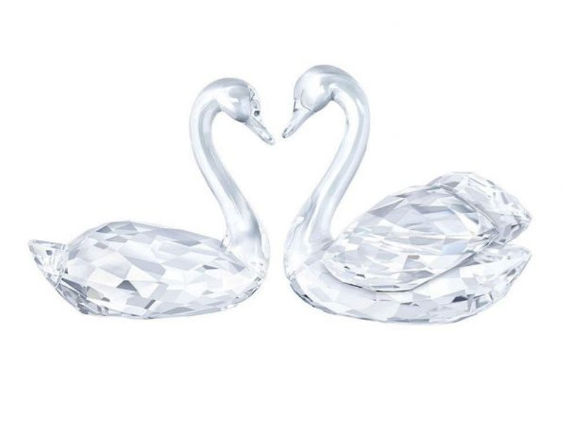 Swarovski Crystal Swan Couple