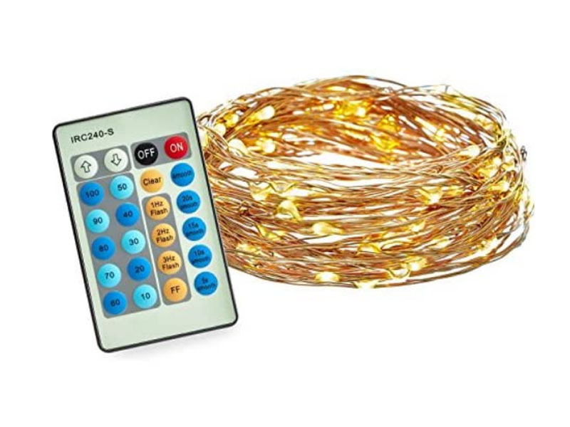 Radiance Dimmable Starry String Lights 33 ft Copper Wire Warm White