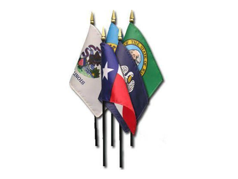 Complete Set of 50 Mounted Endura-Gloss State Flags 8 in X 12 in