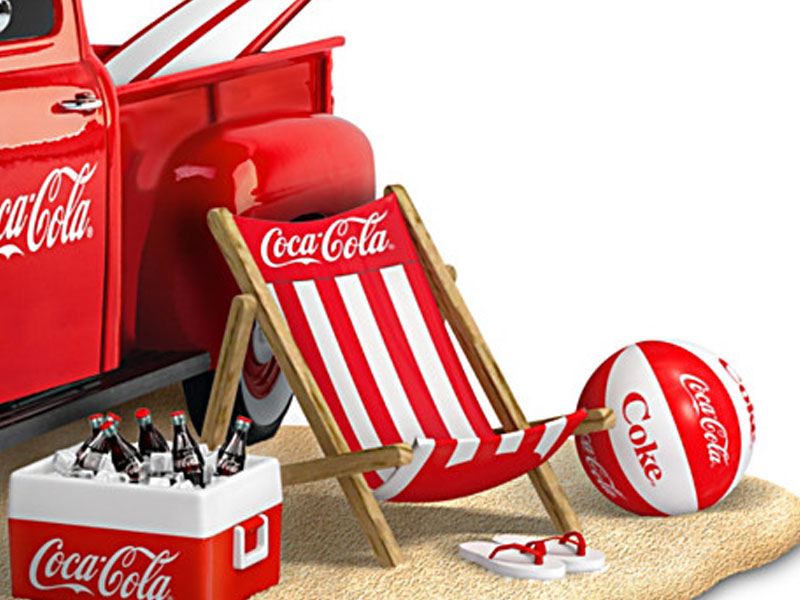 Coca Cola Refreshing Taste Of Summer Ford Truck Sculptures