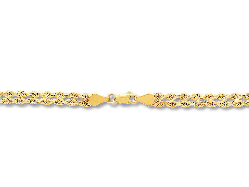 Jared Double Rope Chain Necklace 10K Yellow Gold 18