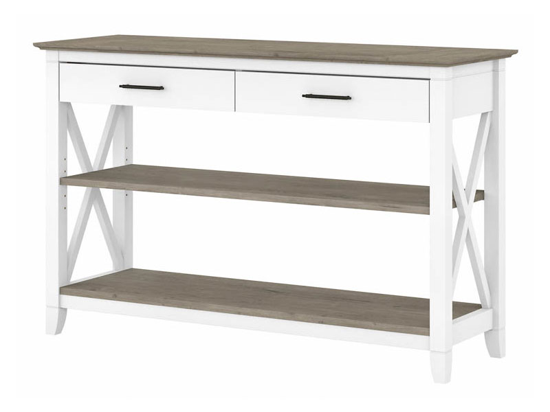 Console Table with Drawers and Shelves By Bush