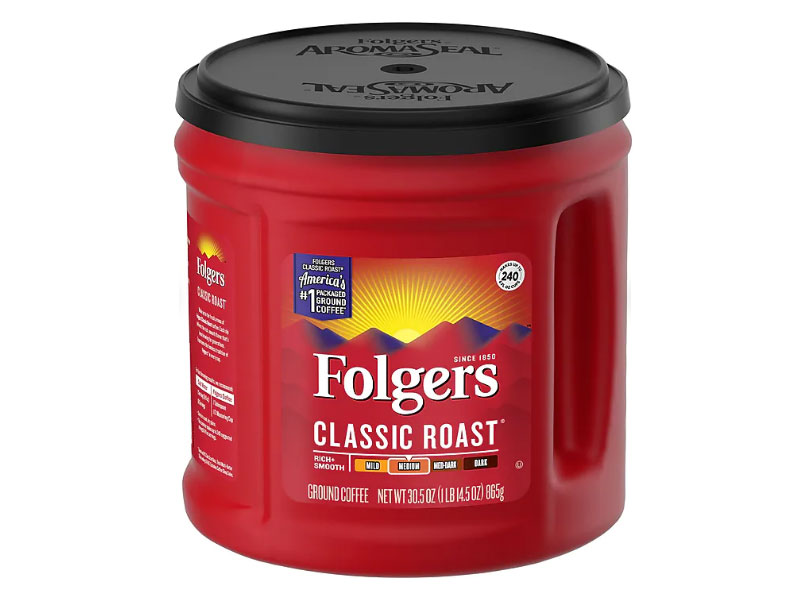 Folgers Classic Roast Ground Coffee Medium Roast 30.5 oz Canister