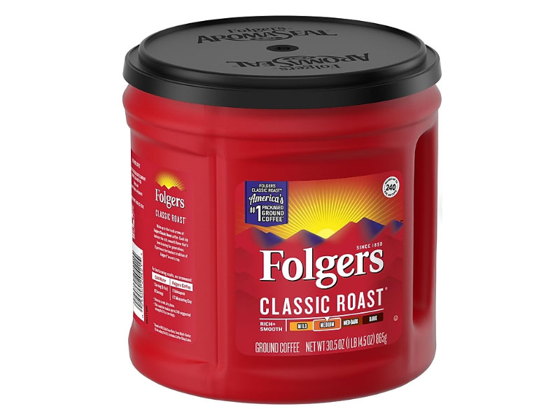 Folgers Classic Roast Ground Coffee Medium Roast 30.5 oz Canister
