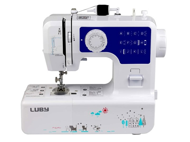 Luby Sewing Machine for Beginners with 12 Stitches & Free Arm