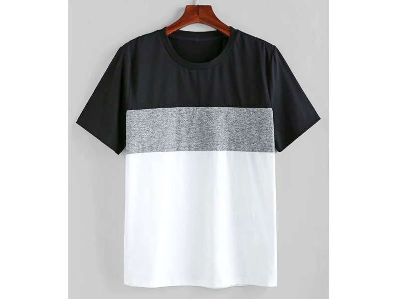 Women's Zaful Color Spliced Short Sleeves T-shirt Multi-a Xl