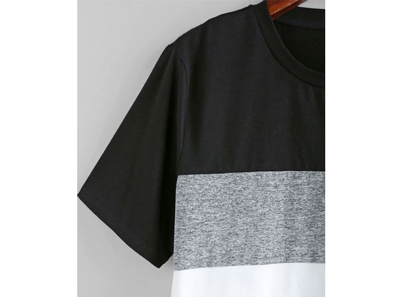 Women's Zaful Color Spliced Short Sleeves T-shirt Multi-a Xl