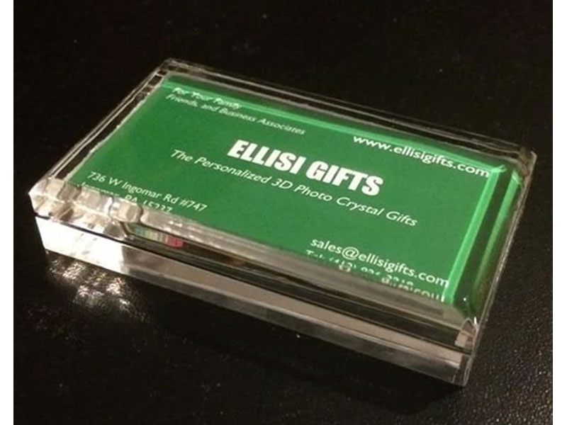 Business Card Slip-in Acrylic Paperweight