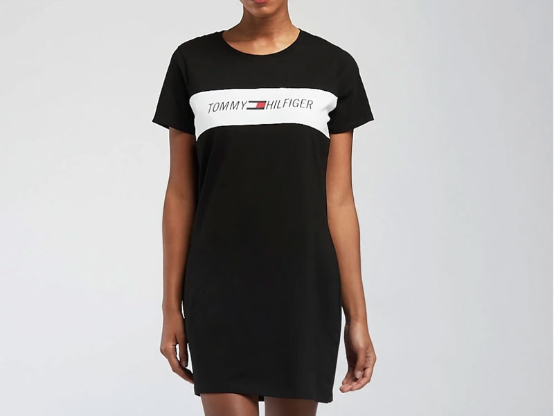 Tommy Hilfiger Women's Crew Neck Tee Dress With Print
