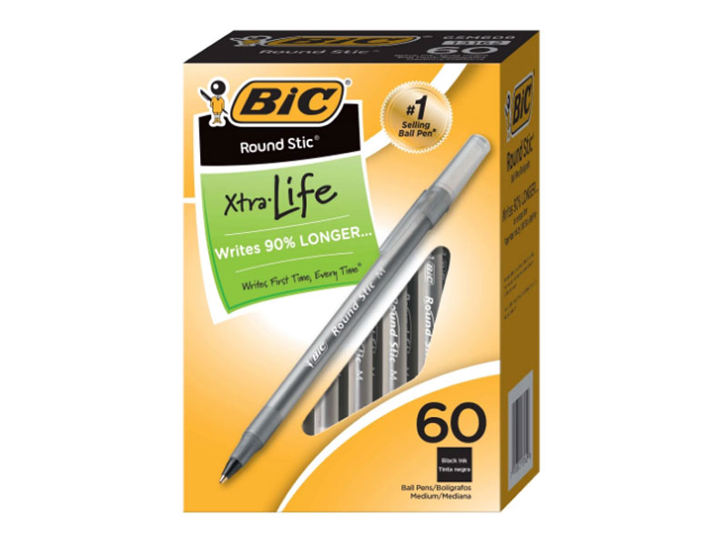 BIC Round Stic Ballpoint Pens Medium Point 1.0 mm Ink
