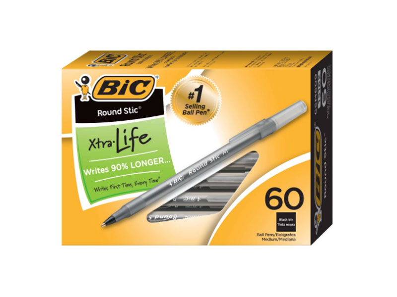 BIC Round Stic Ballpoint Pens Medium Point 1.0 mm Ink