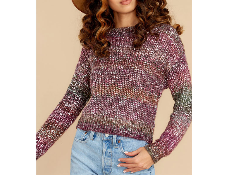 Women's Maxine Purple Multi Knit Sweater
