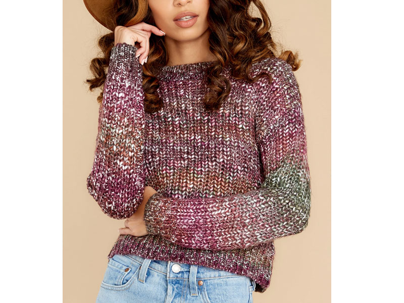 Women's Maxine Purple Multi Knit Sweater