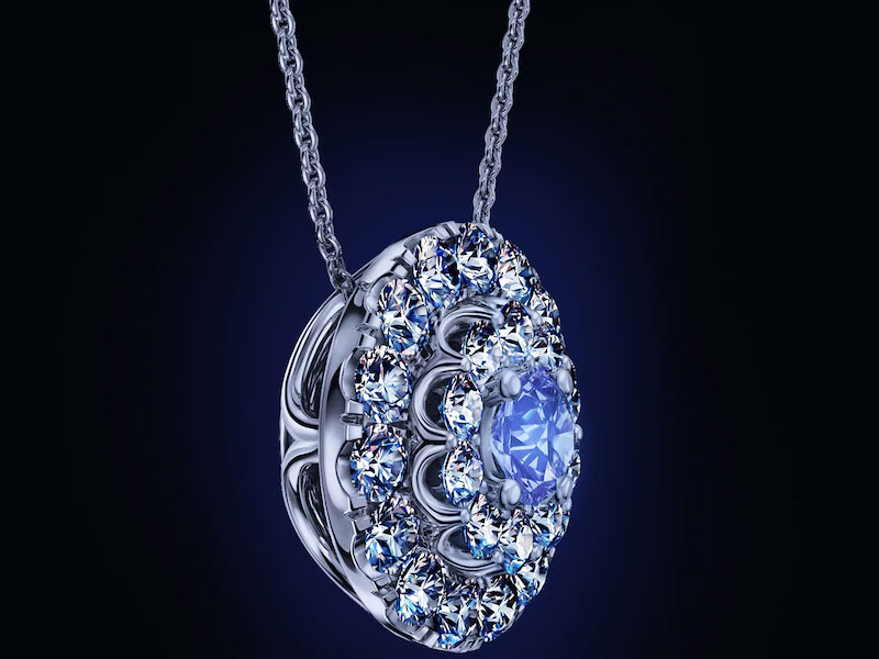 Jared Women's Certified Diamond Necklace 3/4 ct tw Round 14K White Gold
