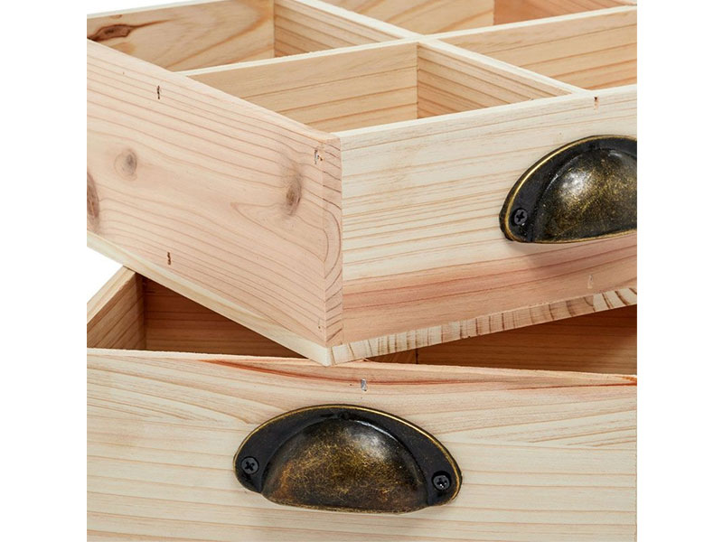 Natural Fir Wood 8-Section Trays
