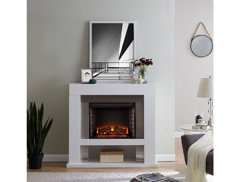 Lirrington Stainless Steel Fireplace Southern Enterprises FE1028059