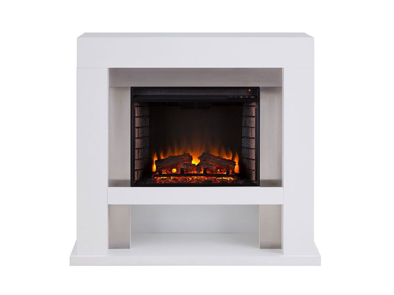 Lirrington Stainless Steel Fireplace Southern Enterprises FE1028059