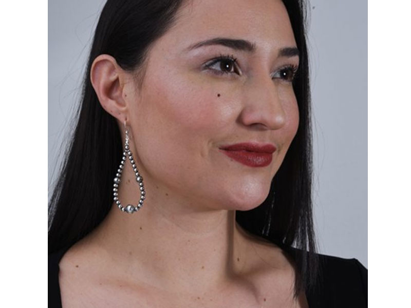 American West Jewelry Women's Sterling Silver Hoop Dangle Earrings