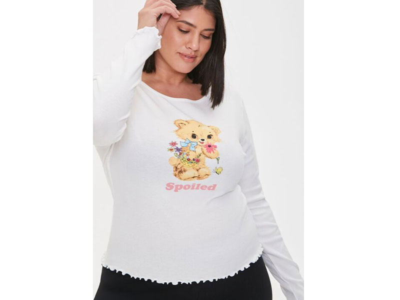 Women's Plus Size Spoiled Graphic Top