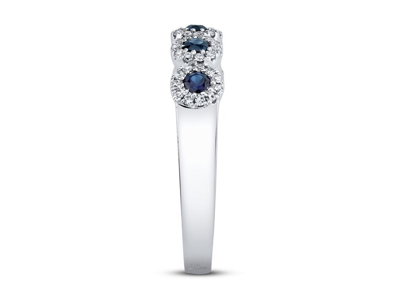 Jared Women's Shy Creation Sapphire Ring 1/8 ct tw Diamonds 14K White Gold