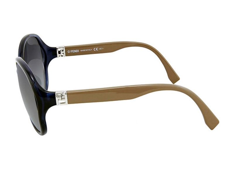 Fendi The Fendista Oversize Dark Grey Shaded Asia Fit Sunglasses For Women