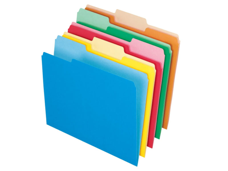 Office Depot Brand 2-Tone File Folders 1/3 Cut Letter Size Assorted Colors