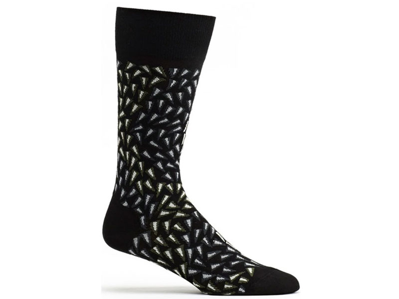 OZone Men's Wavy Prints Sock