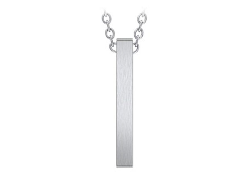 Men's Engravable Vertical 3D Bar Necklace