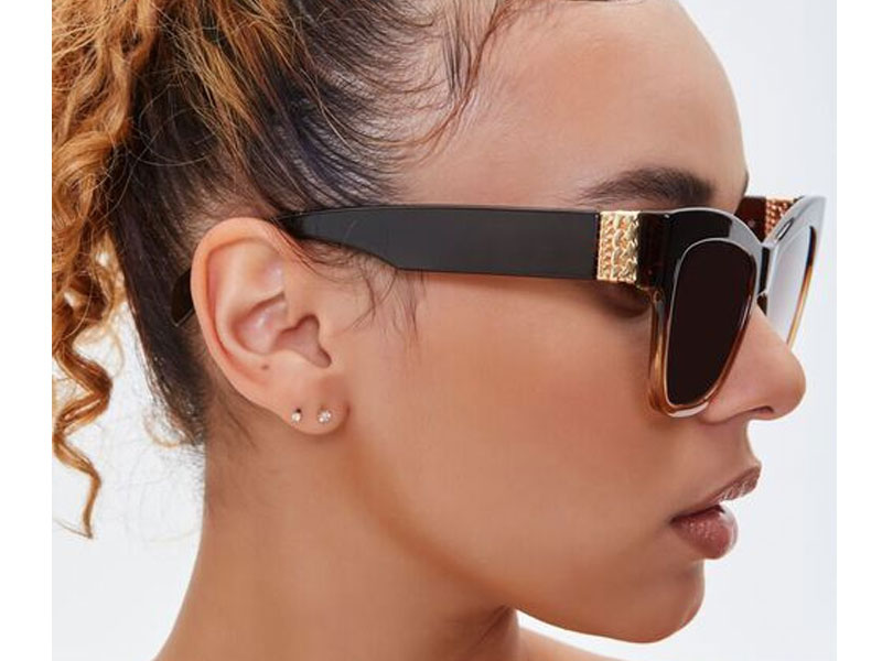 Women's Ornate-Trim Cat-Eye Sunglasses