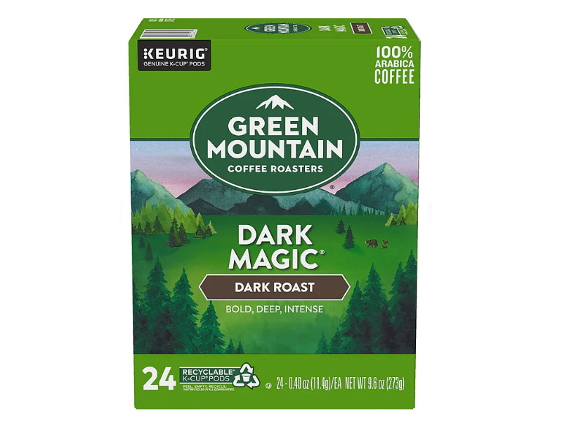 Green Mountain Dark Magic Coffee Keurig K-Cup Pods Dark Roast 24/Box
