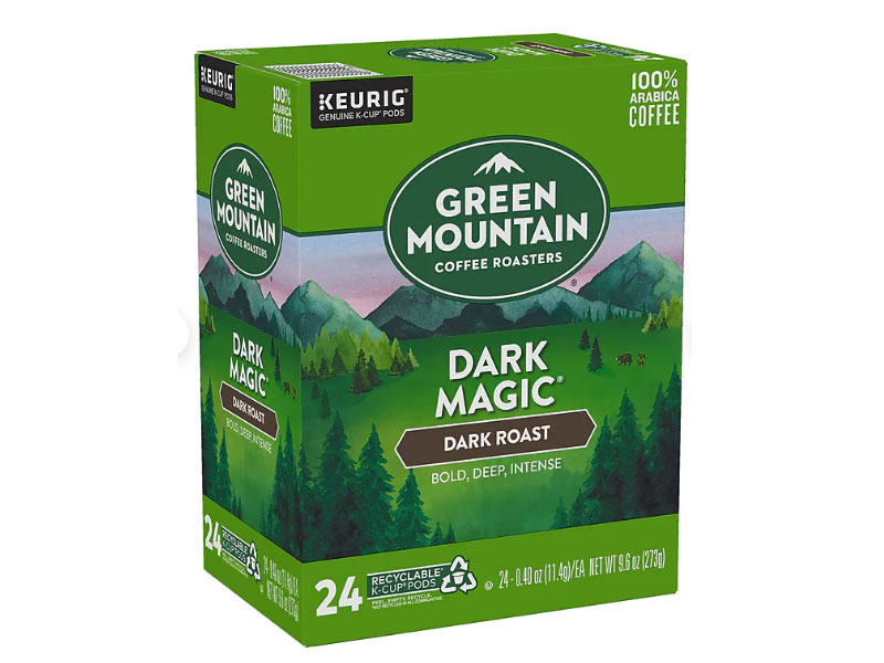 Green Mountain Dark Magic Coffee Keurig K-Cup Pods Dark Roast 24/Box