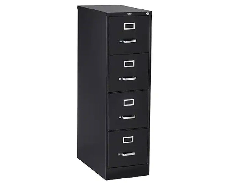 Staples 4 File Drawers Vertical File Cabinet Locking Black Letter