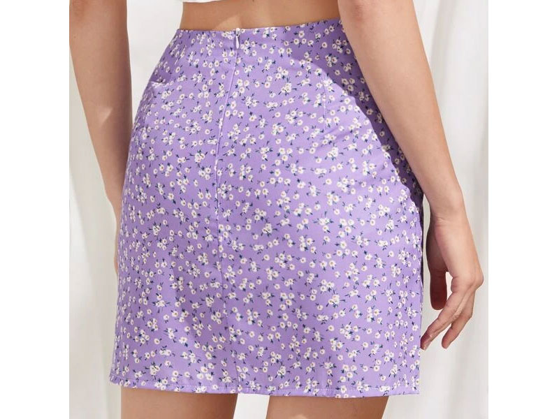 Women's Ditsy Floral Split Skirt