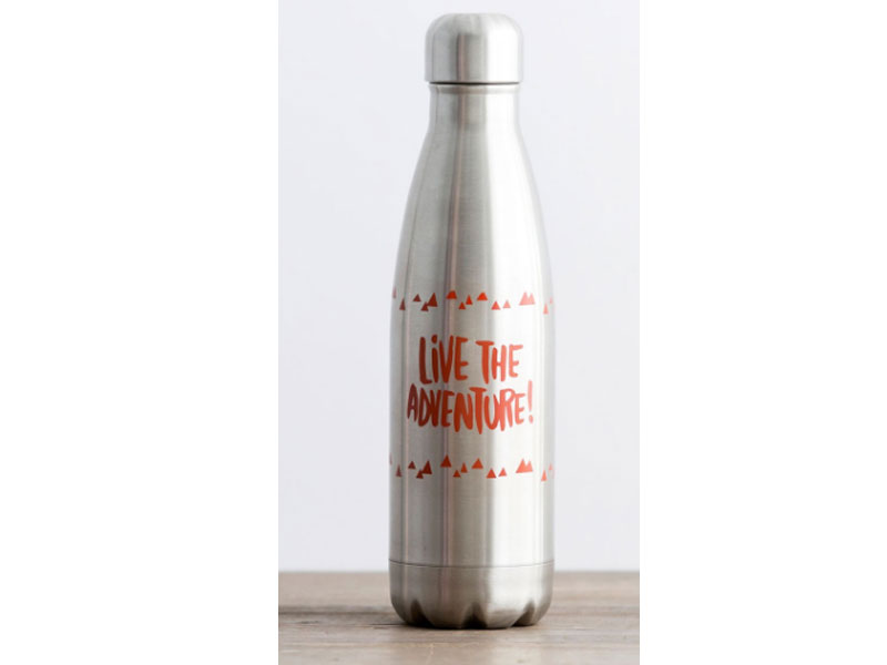 Live the Adventure! Water Bottle & Plaque Gift Set