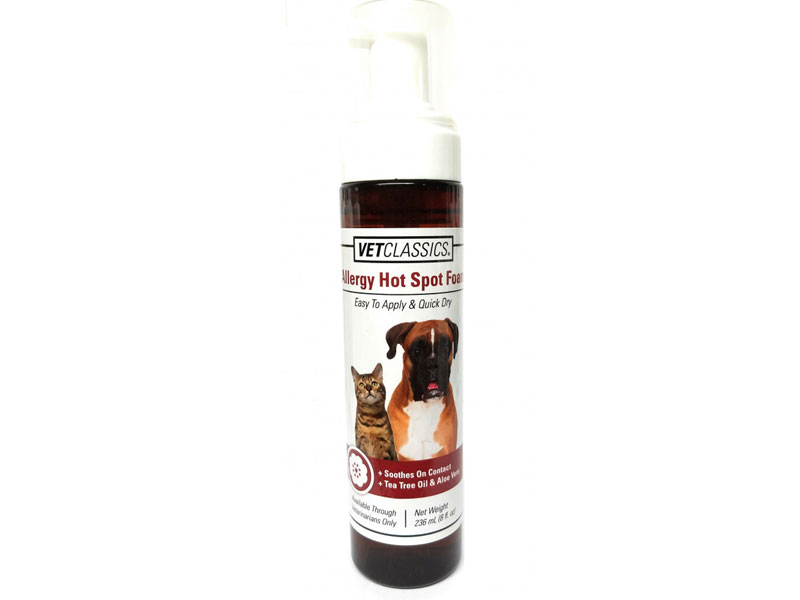 Vet Classics Allergy Hot Spot Foam For Dogs And Cats 8oz